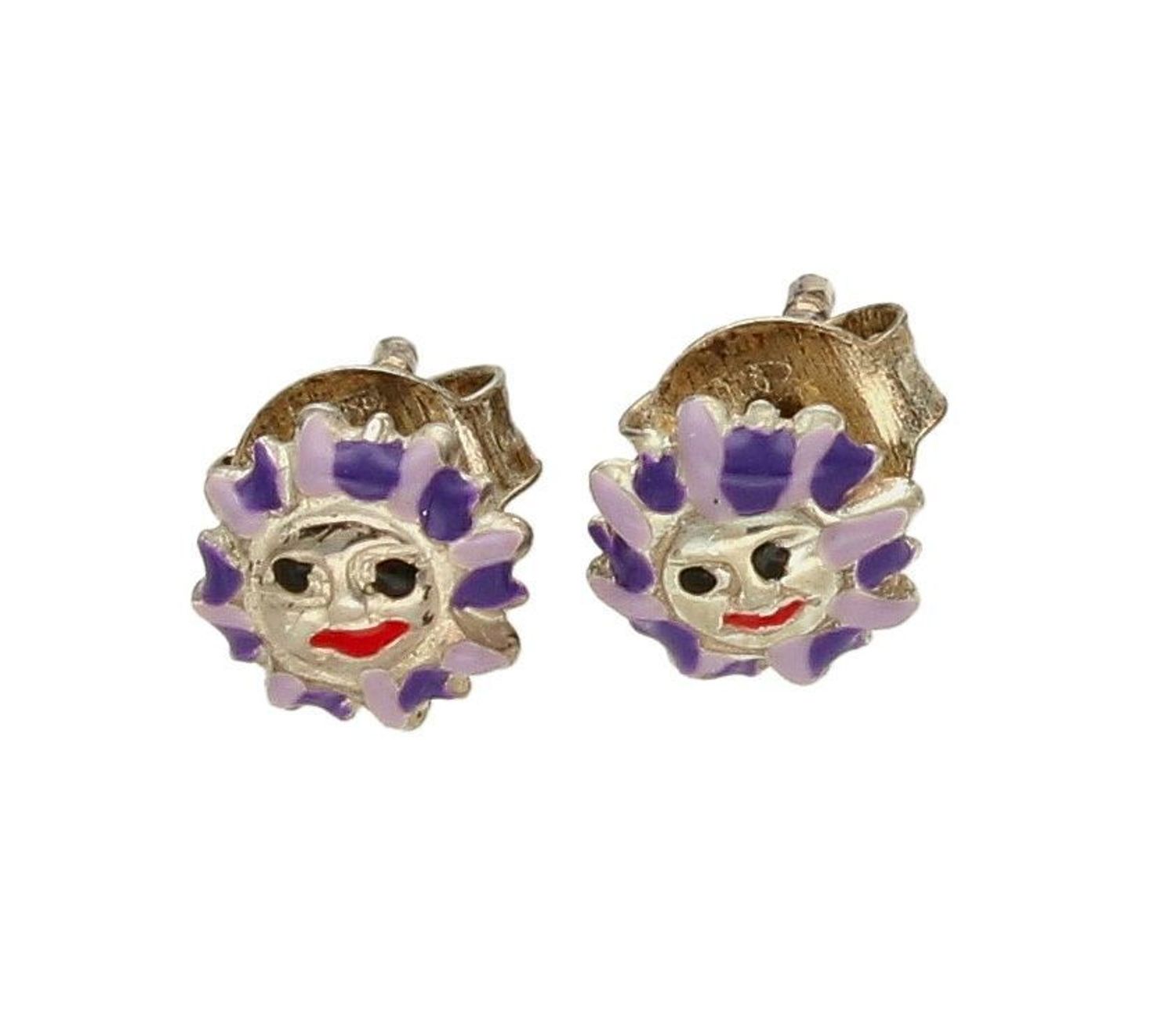 Kolczyki srebrne wkrętki słoneczka KM 1136. Kolczyki srebrne wkrętki słoneczka KM 1136. Wykonane z najwyższej jakości srebrna próby 925 wyglądają bardzo uroczo.jpg